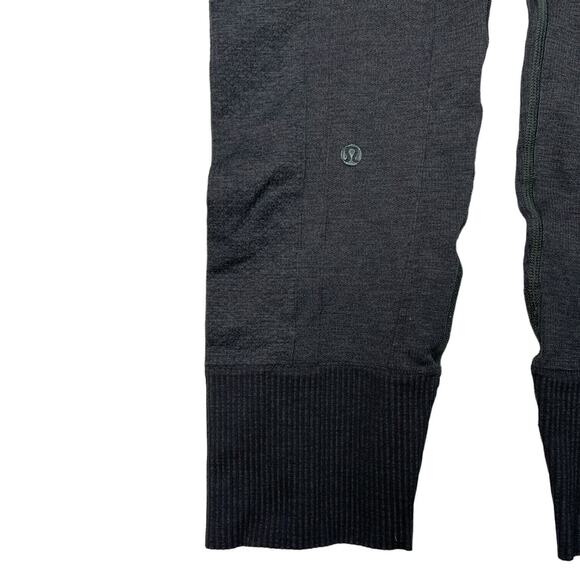 Lululemon Ebb to Street Seamless Pants Mid Rise Heather Black Gray Womens 10 - Picture 7 of 10